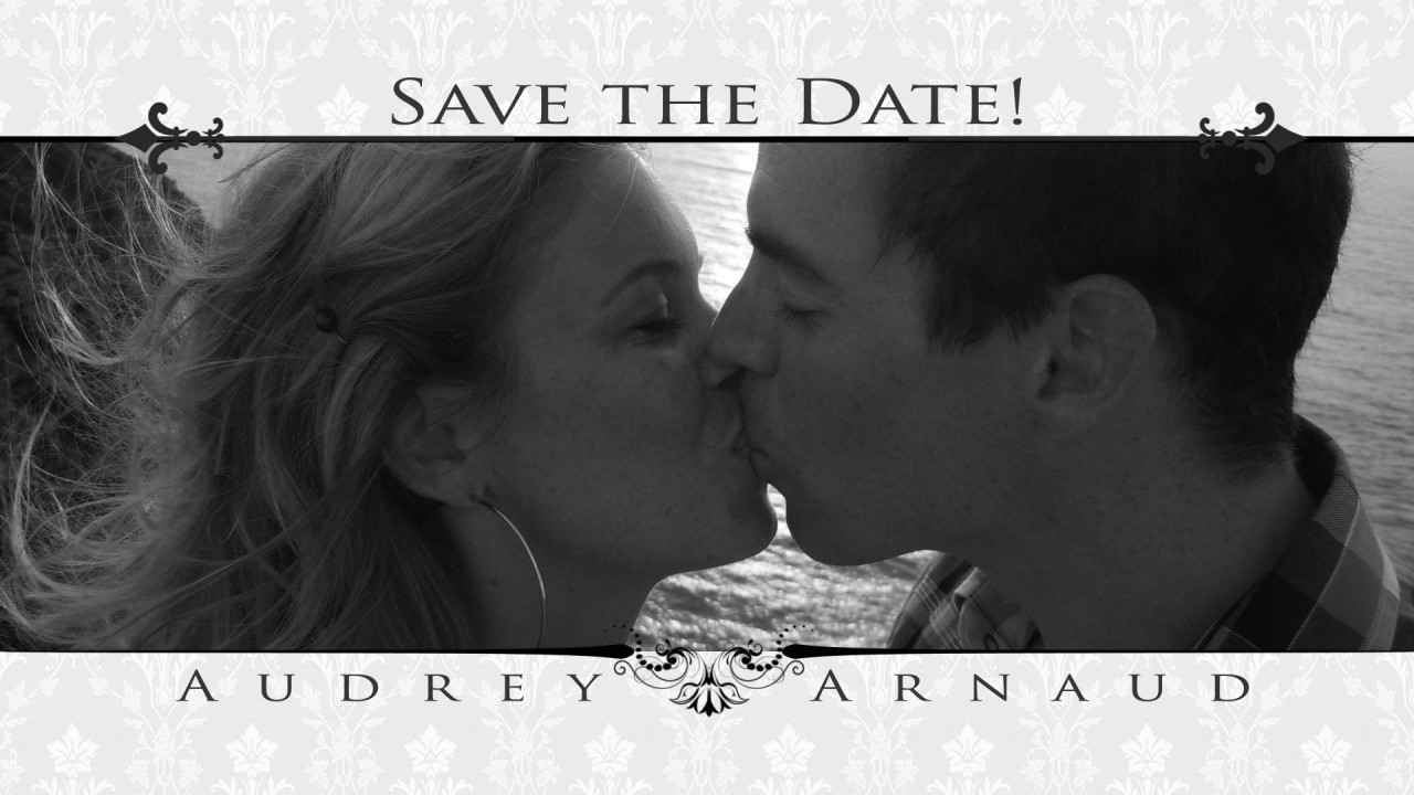 Digitale uitnodiging - Save the Date - Arnaud en Audrey
