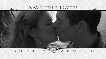 Digitale uitnodiging - Save the Date - Arnaud en Audrey