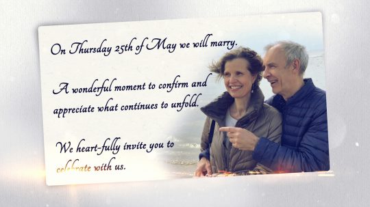 Digital invitation for the wedding of Johan and Nicole
