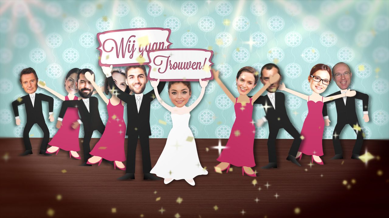 Digitale trouwkaart of Save the Date - Dancing