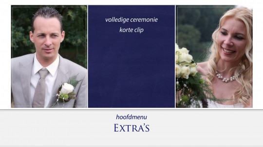 Sereen DVD en Blu-ray menu voor bijvoorbeeld jullie trouwvideo - Extra's