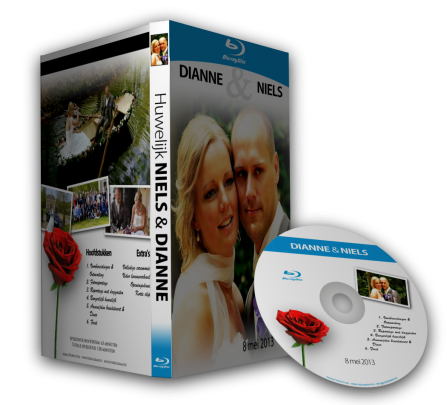 Bijpassend cover en label voor het Wedding DVD en Blu-ray menu