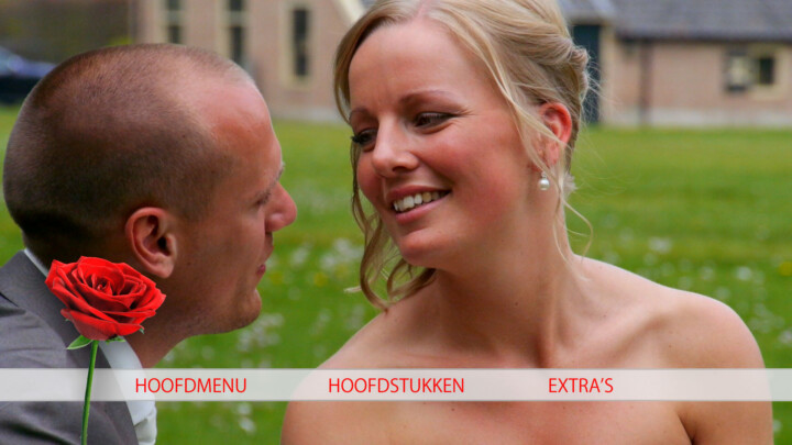 Romantisch Blu-ray Pop-up menu voor een trouwvideo