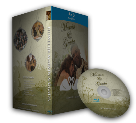Bijpassend cover en label voor het Zwanenmeer DVD en Blu-ray menu